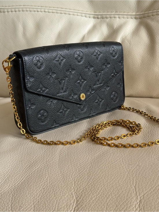 Louis Vuitton Handbags - Louis Vuitton Felice Black Empreinte Monogram Leather Chain Wallet